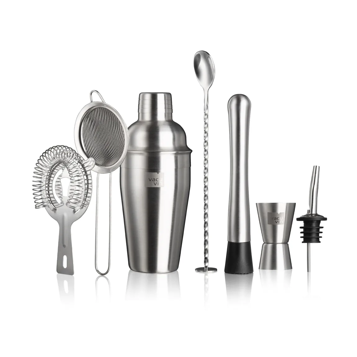 Vacuvin Lovers Bar In A Box cocktail set, Stainless steel, 7 pieces Vacuvin