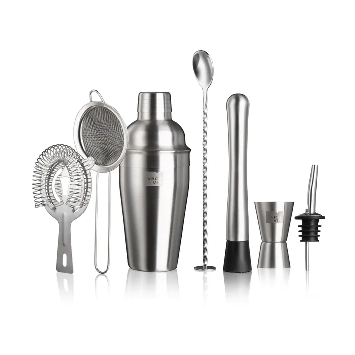 Vacuvin Lovers Bar In A Box cocktail set - Stainless steel, 7 pieces - Vacuvin