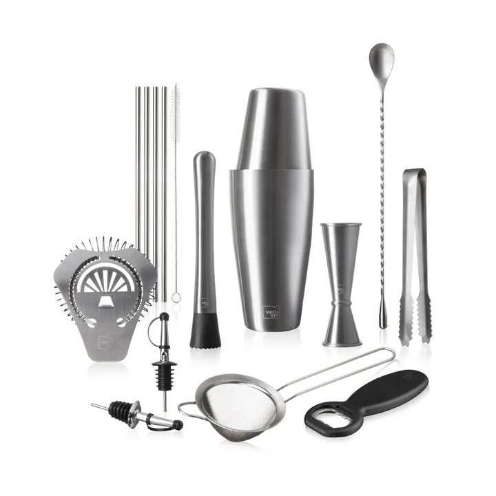 Vacuvin Mixologist Bar In a Box cocktail set - Stainless steel, 14 pieces - Vacuvin