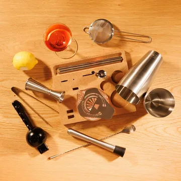 Vacuvin Mixologist Bar In a Box cocktail set - Stainless steel, 14 pieces - Vacuvin