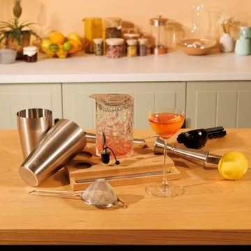 Vacuvin Mixologist Bar In a Box cocktail set - Stainless steel, 14 pieces - Vacuvin