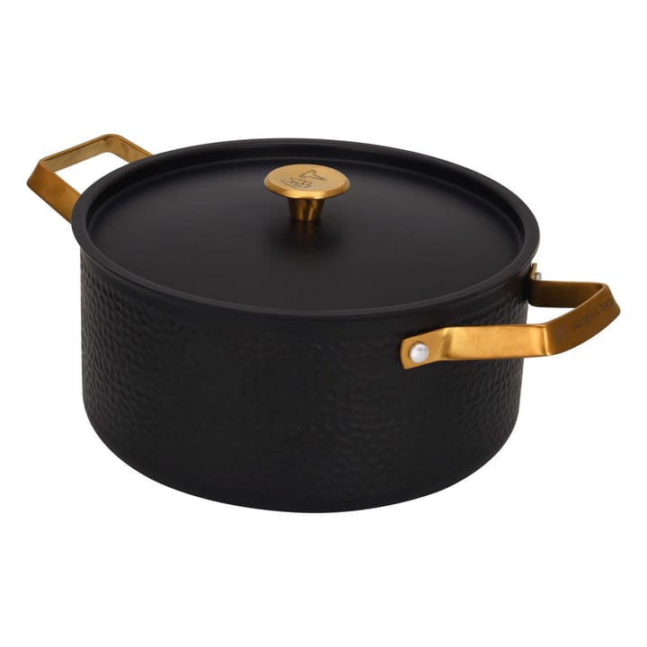 Arvet hammered black casserole with lid, Mio. 4 L Vargen & Thor