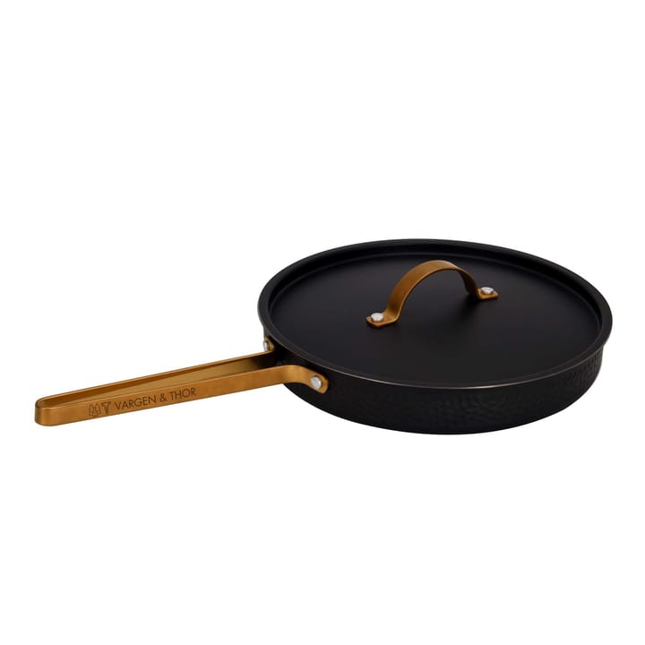 Arvet hammered black sauce pan with lid, Modell X2. Ø28 cm Vargen & Thor