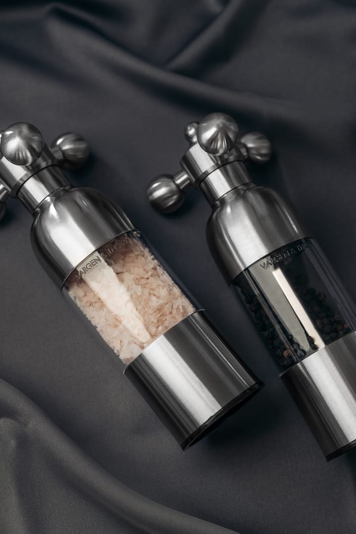 Axia salt- and pepper mill set, Brushed steel Vargen & Thor