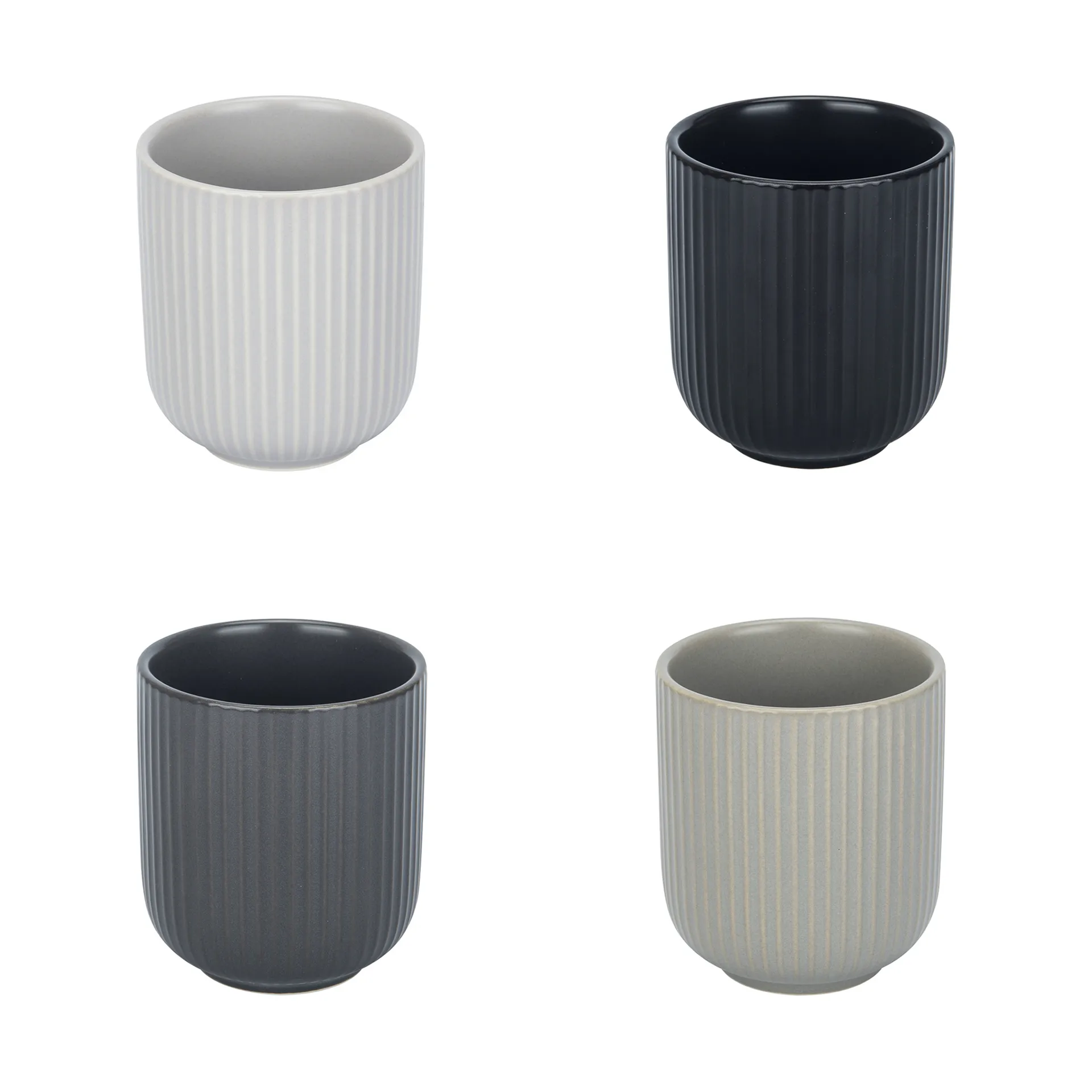 Duga mug 20 cl 4-pack, White. sandgrey. antracit. black Vargen & Thor