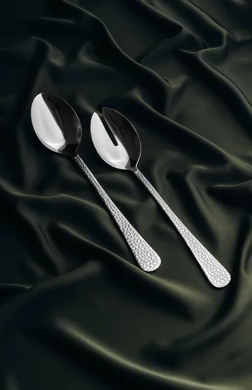 Frost salad servers - Grey base, 2 pieces - Vargen & Thor