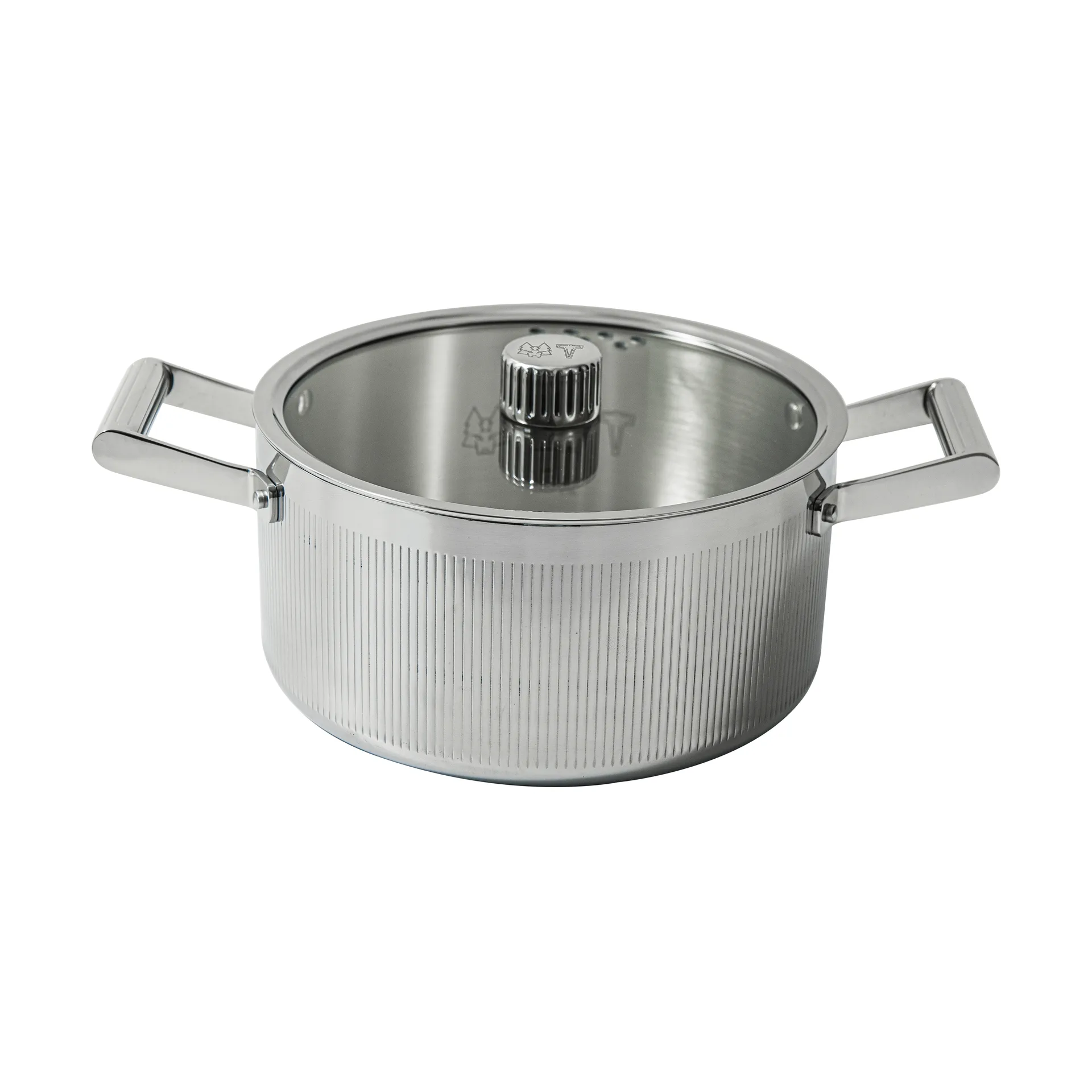 Glima pot, Stainless steel, glass lid, 4 l Vargen & Thor