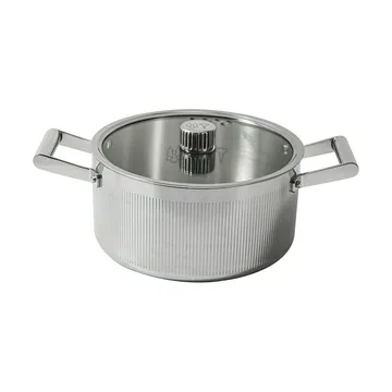 Glima pot - Stainless steel, glass lid, 4 l - Vargen & Thor
