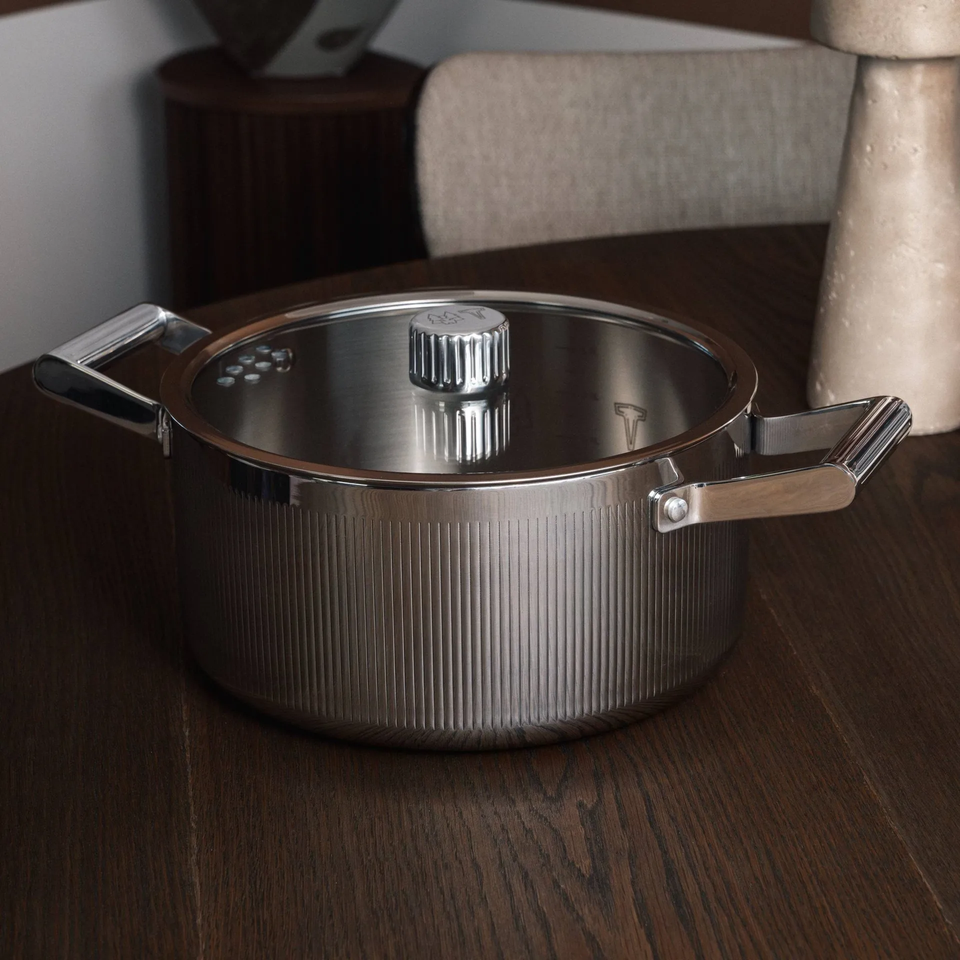 Glima pot, Stainless steel, glass lid, 4 l Vargen & Thor