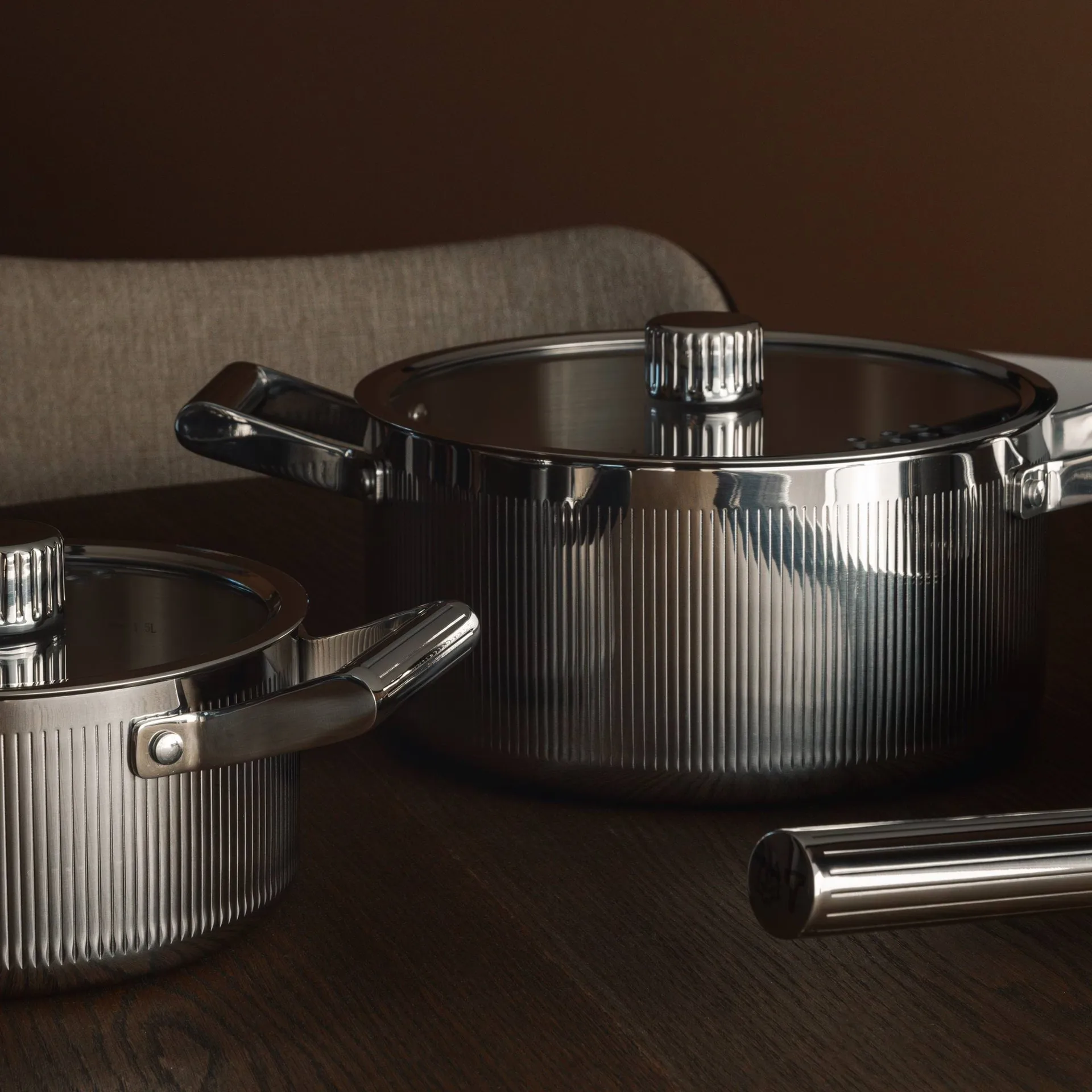 Glima pot, Stainless steel, glass lid, 4 l Vargen & Thor