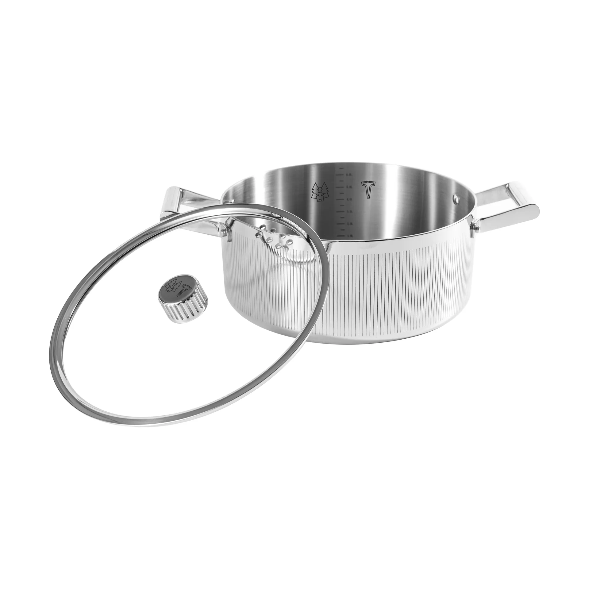 Glima pot, Stainless steel, glass lid, 7 l Vargen & Thor