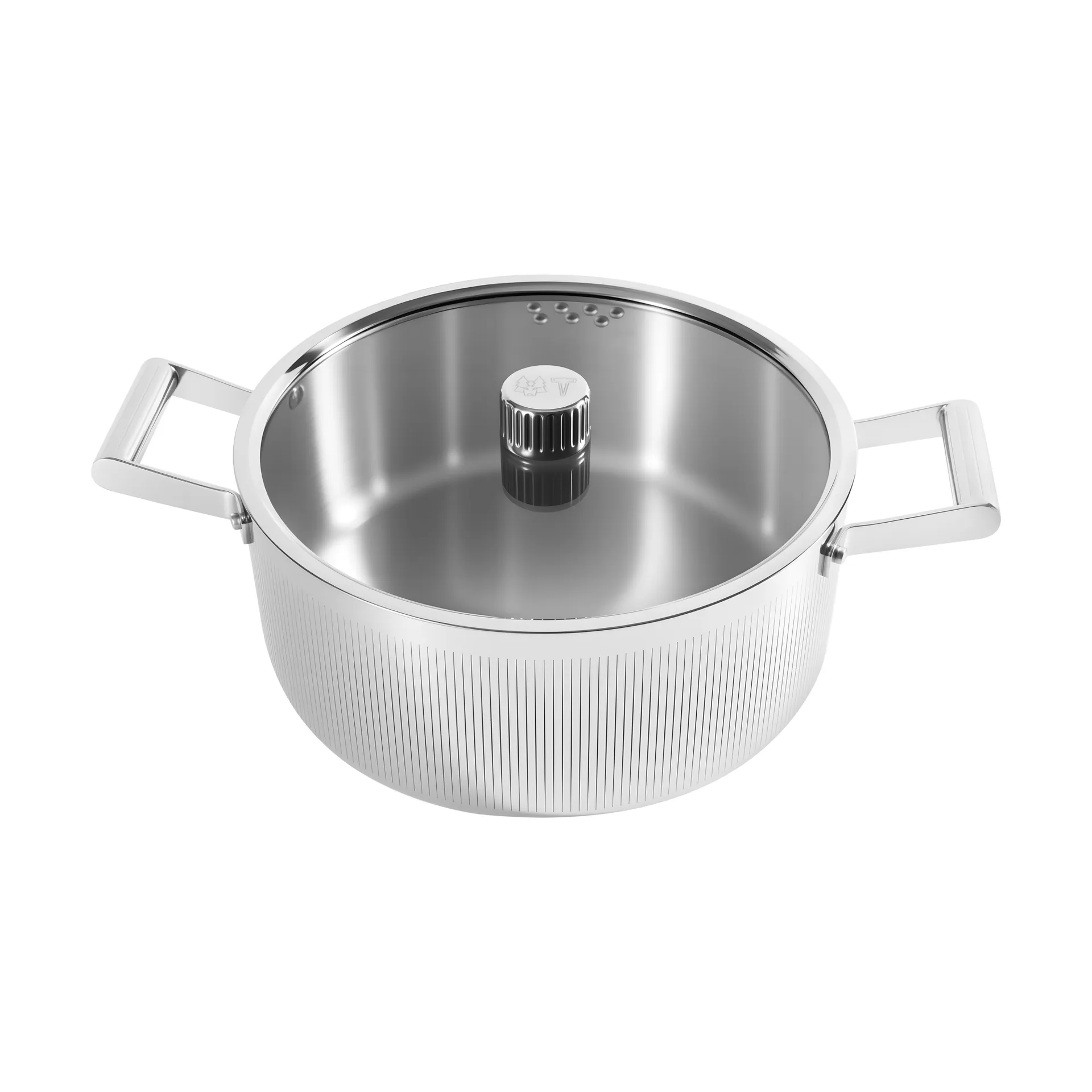 Glima pot, Stainless steel, glass lid, 7 l Vargen & Thor