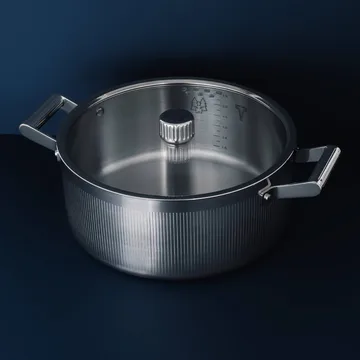 Glima pot - Stainless steel, glass lid, 7 l - Vargen & Thor