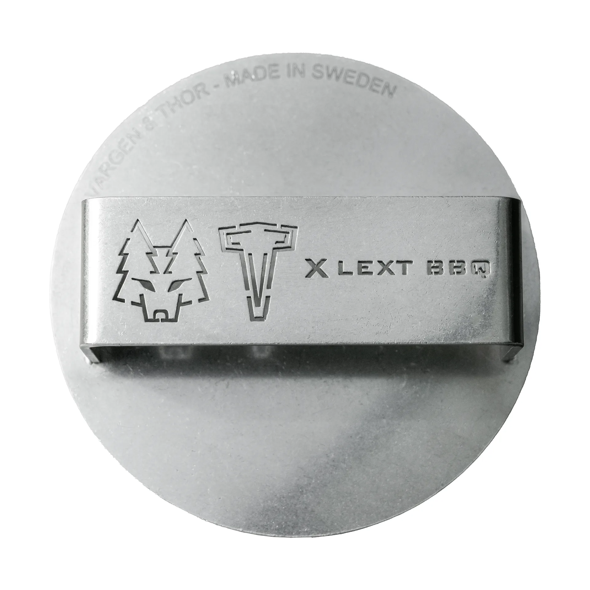 GLÖD burger press Ø14 cm, Polished steel Vargen & Thor