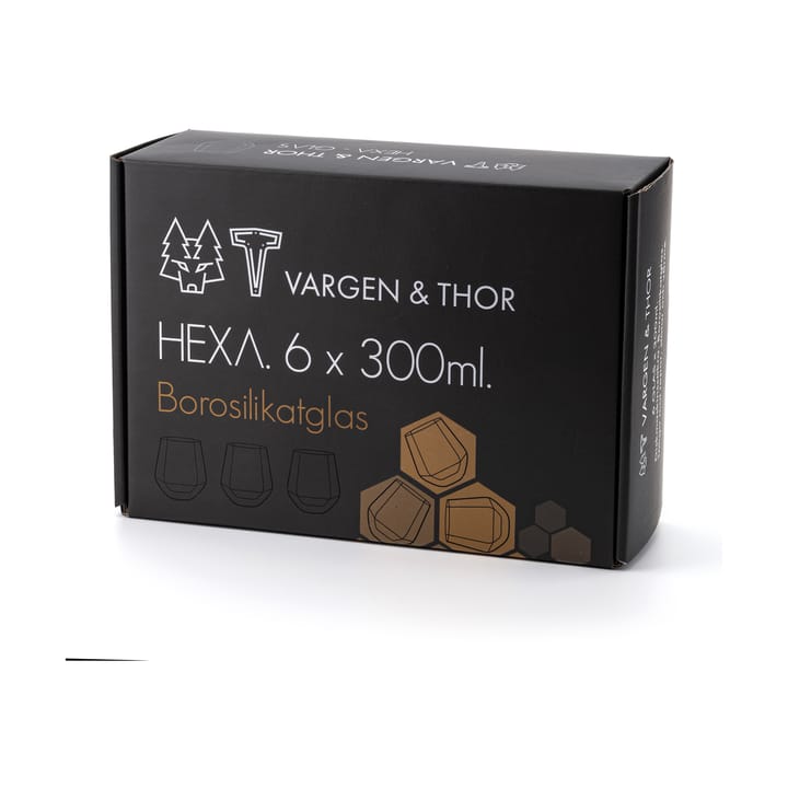 Hexa glass 30 cl 6-pack, Clear Vargen & Thor