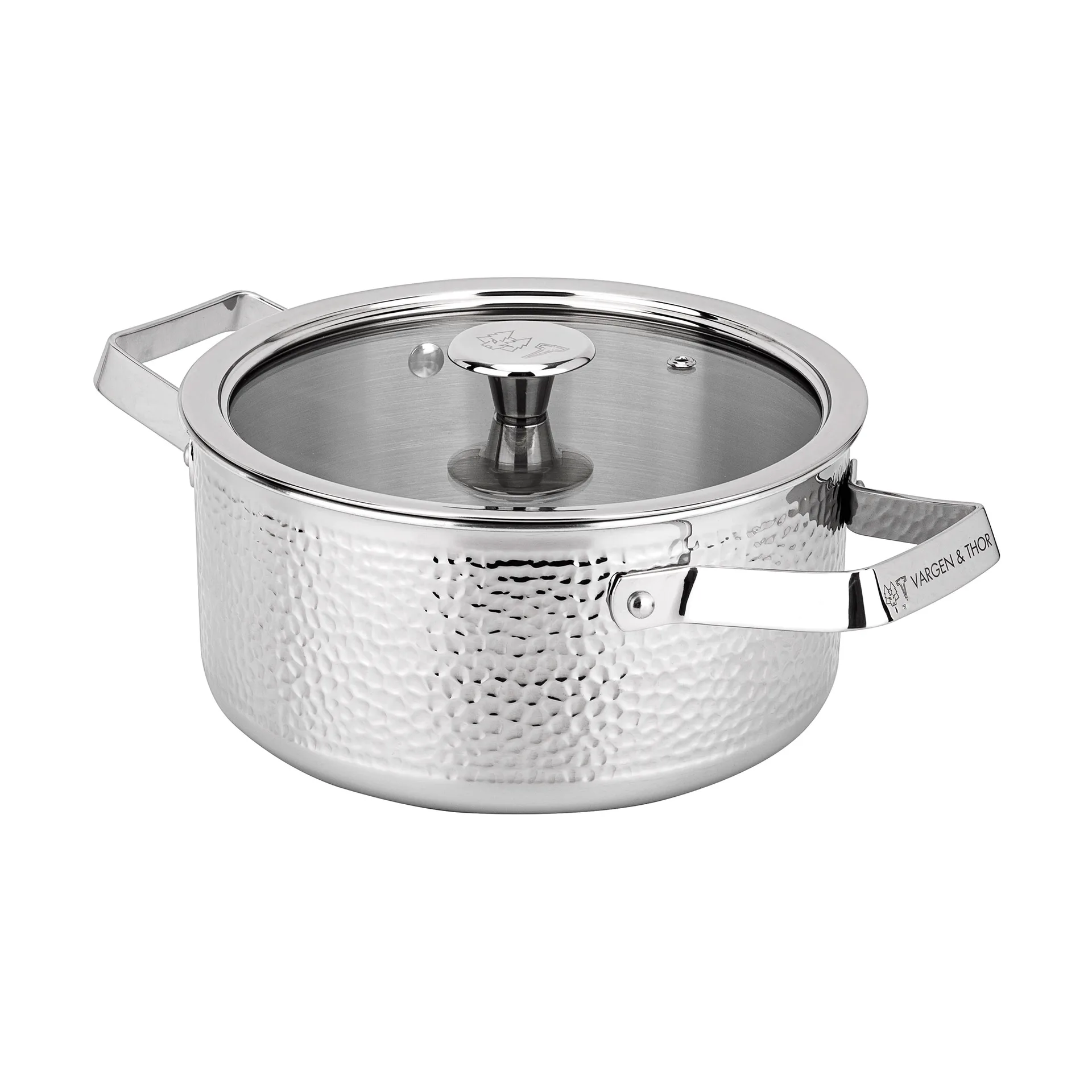 Kroma Bark casserole pot, Polished steel, 2.8 l Vargen & Thor