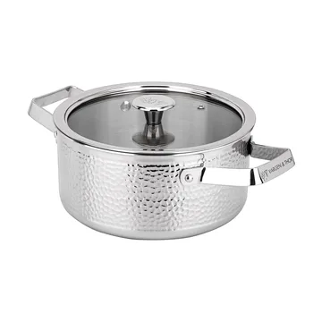 Kroma Bark casserole pot - Polished steel, 2.8 l - Vargen & Thor