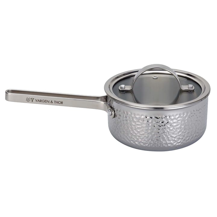 Kroma hammered chrome plated saucepan with lid, Teddy. 1.6 L Vargen & Thor