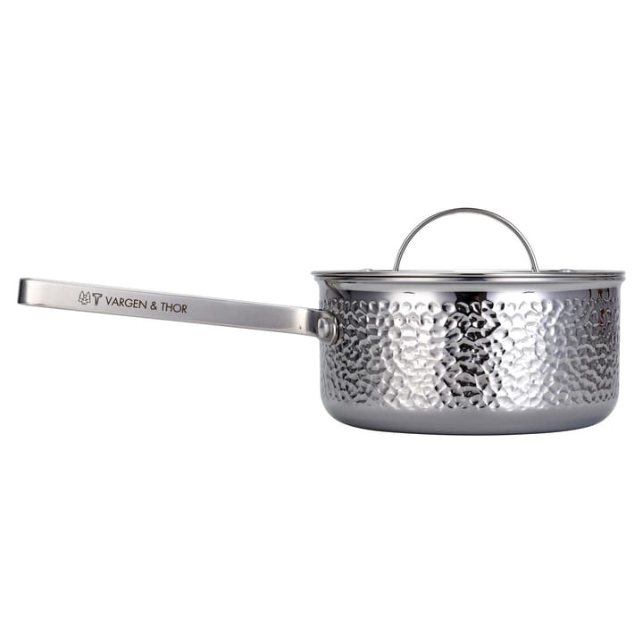 Kroma hammered chrome plated saucepan with lid, Teddy. 1.6 L Vargen & Thor