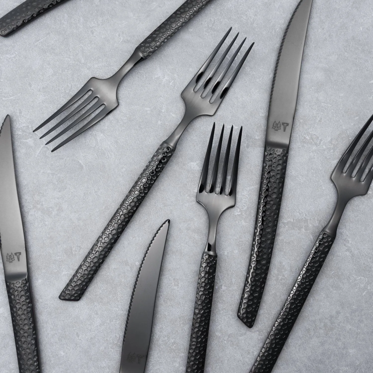Lava cutlery set, Anthracite, 8 pieces Vargen & Thor
