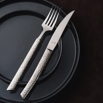 Lava cutlery set - Polished steel, 8 pieces - Vargen & Thor