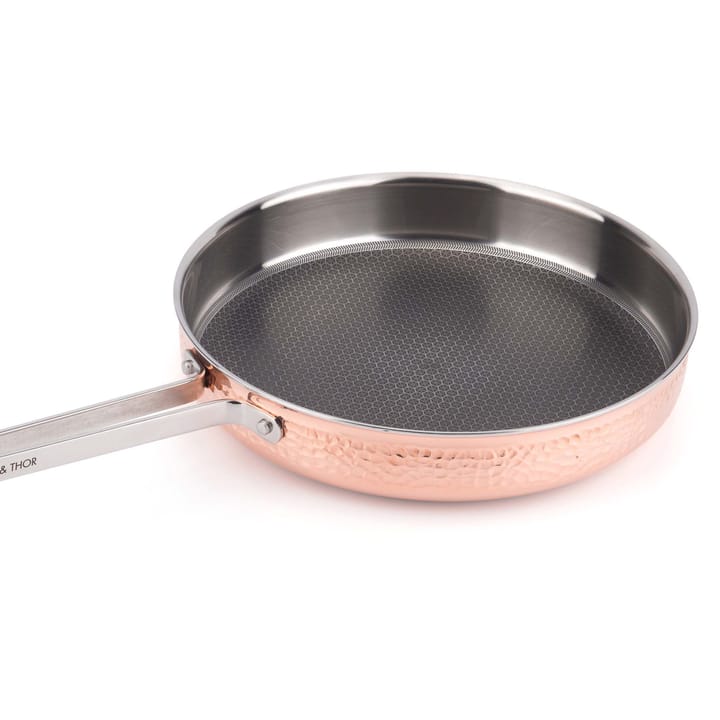 Mjölner hammered sauce pan in copper with lid, Modell Y2 Vargen & Thor