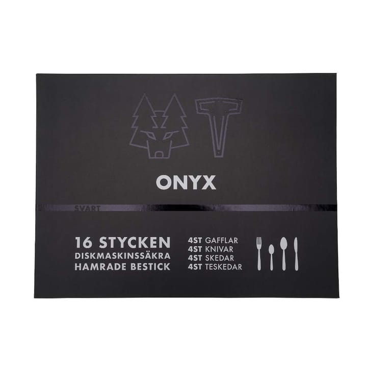 Vargen & Thor cutlery 16 pieces, Onyx. black Vargen & Thor