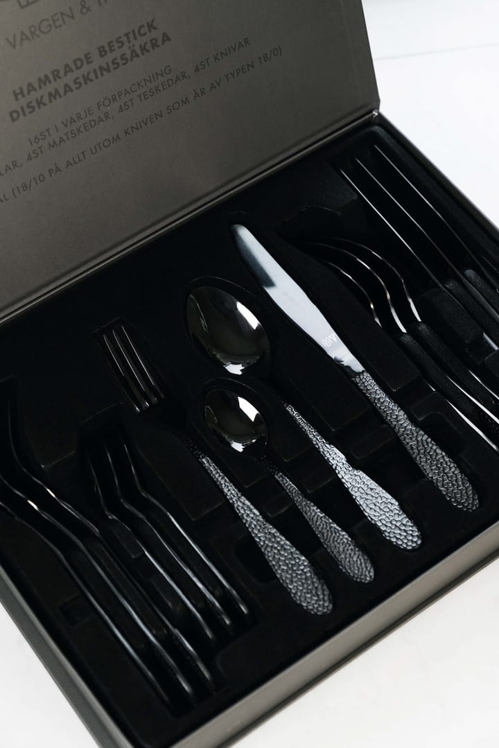 Vargen & Thor cutlery 16 pieces, Onyx. black Vargen & Thor