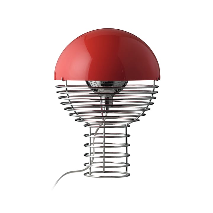 Wire table lamp Ø30 cm, Chrome-red Verpan