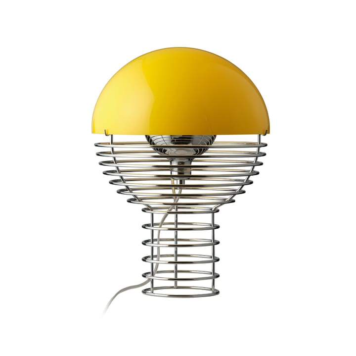 Wire table lamp Ø30 cm, Chrome-yellow Verpan