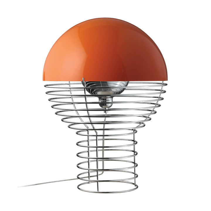 Wire table lamp Ø40 cm, Chrome-orange Verpan
