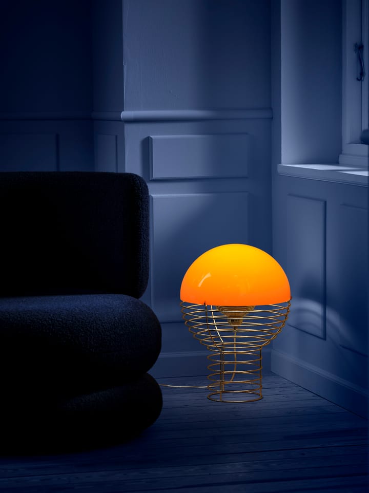 Wire table lamp Ø40 cm, Chrome-orange Verpan