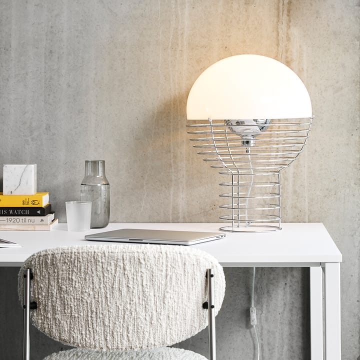 Wire table lamp Ø40 cm, white Verpan