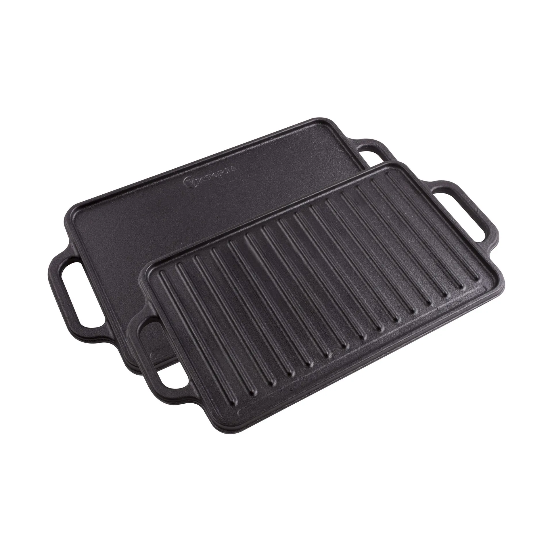 Cast iron reversible griddle 21x33 cm, Black Victoria