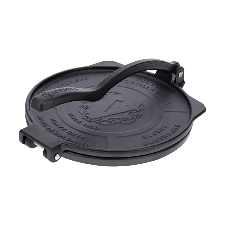 Heavy duty tortilla press Ø25 cm - Black, cast iron - Victoria
