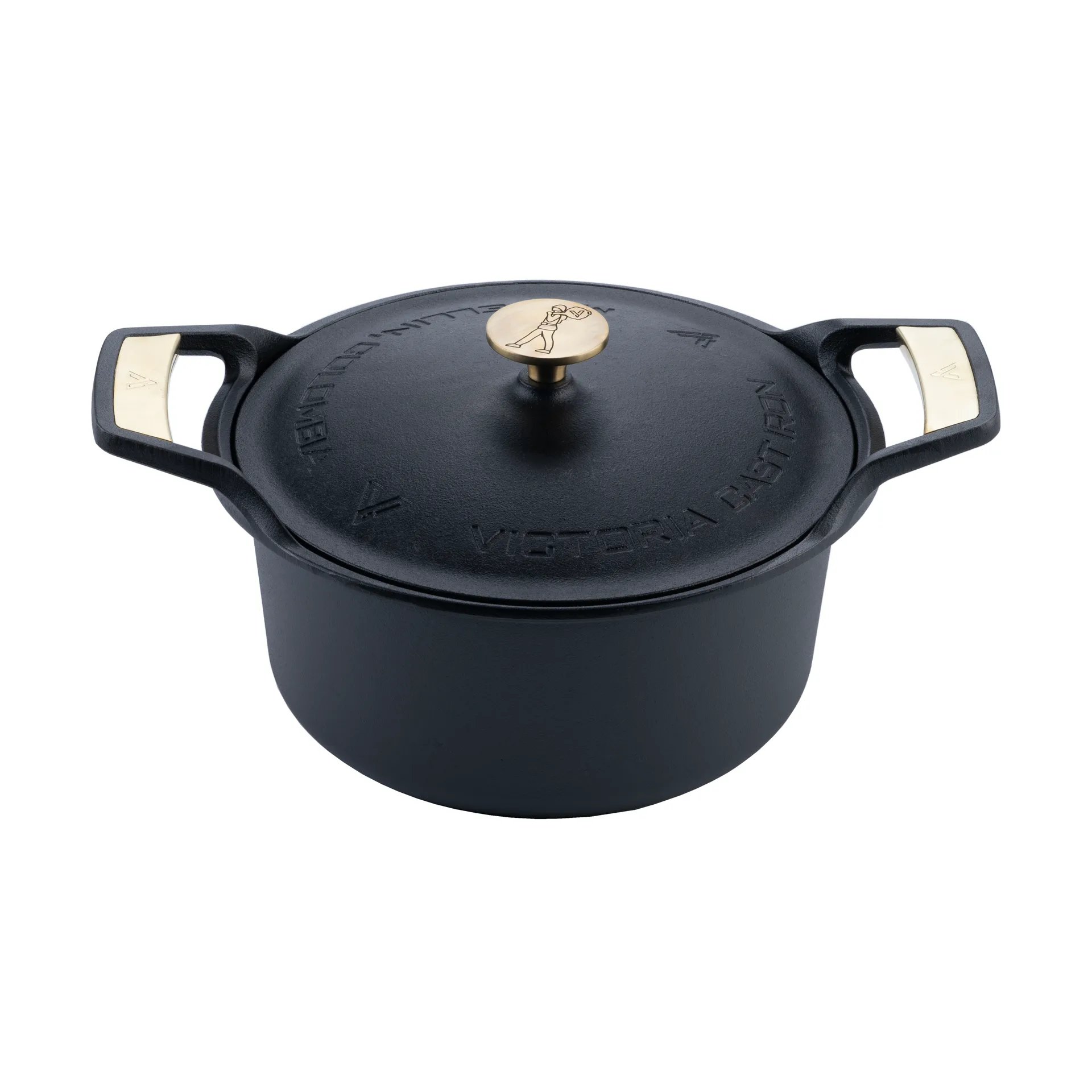 Signature casserole with lid cast iron 5.5 liters, Black Victoria