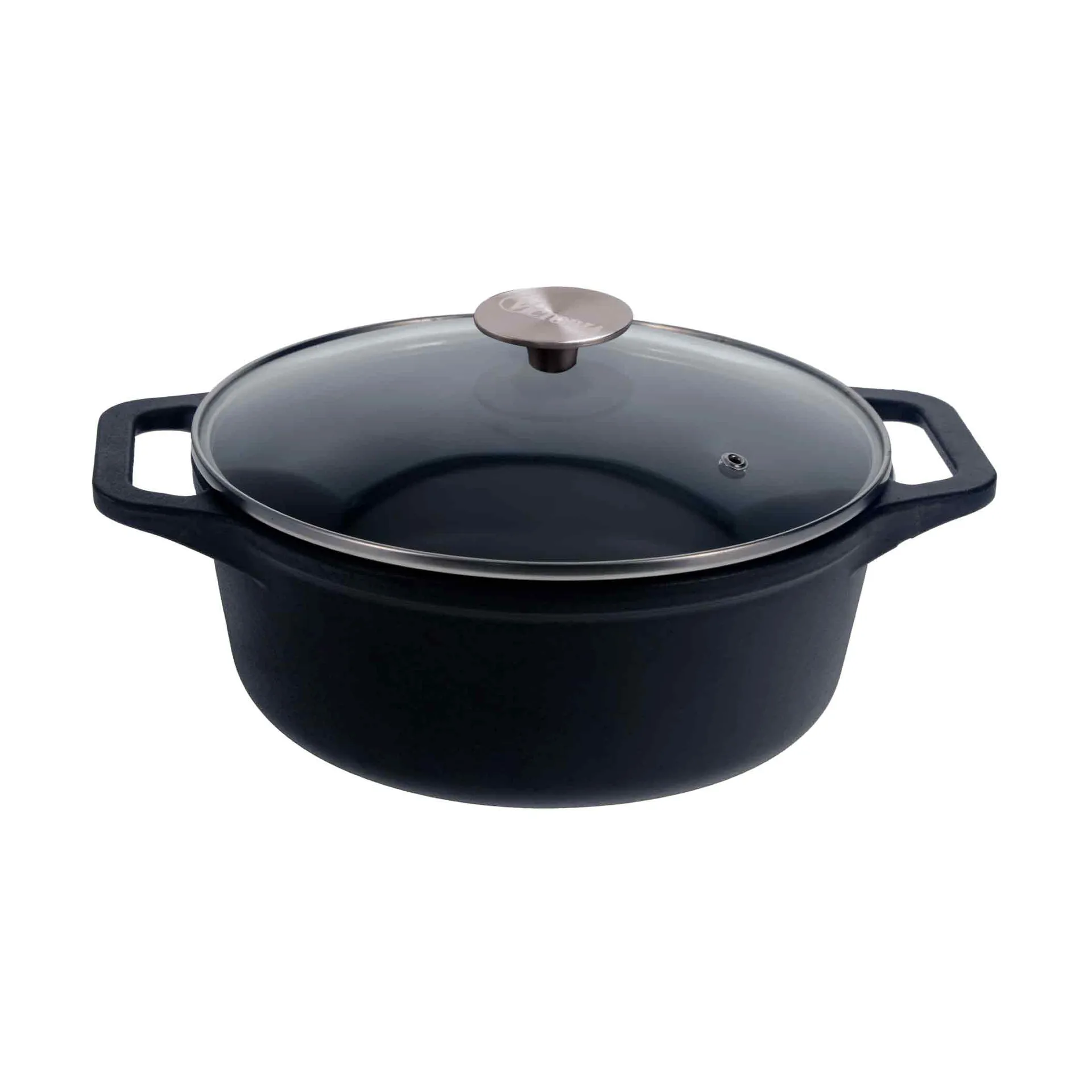 Victoria cast iron casserole with glass lid, enamelled, 3.8 l Victoria