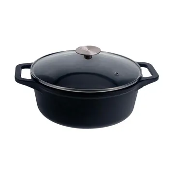 Victoria cast iron casserole with glass lid, enamelled - 3.8 l - Victoria