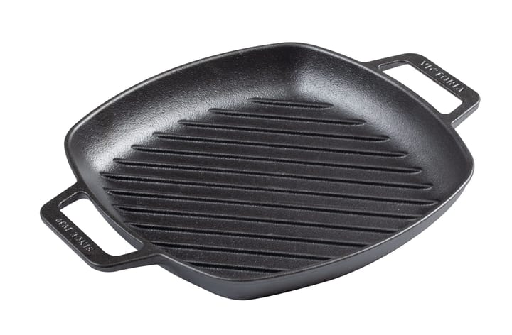 Victoria cast iron grill pan 26x26 cm, Black Victoria