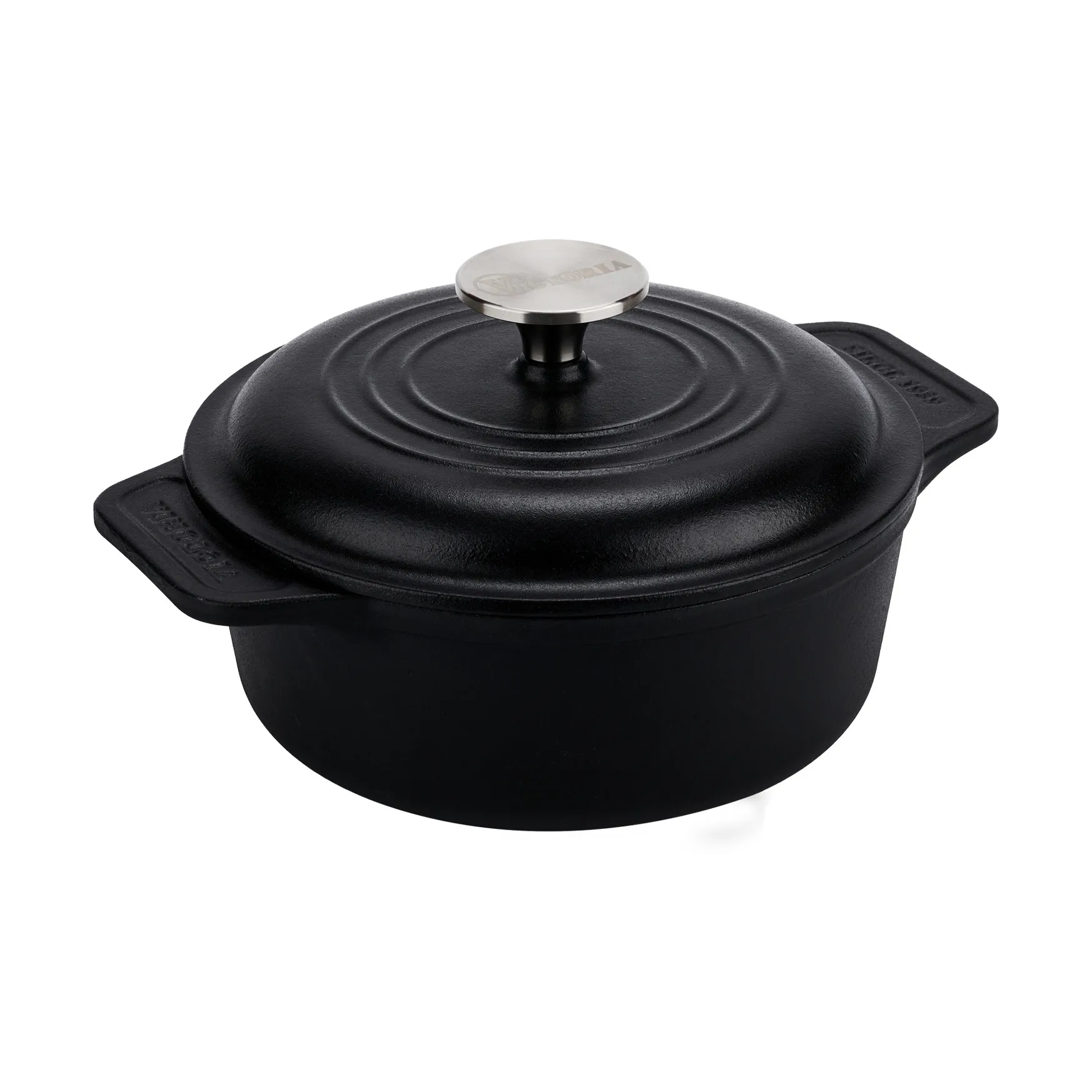 Victoria cast iron pot pre-seasoned, 1.9 L Victoria
