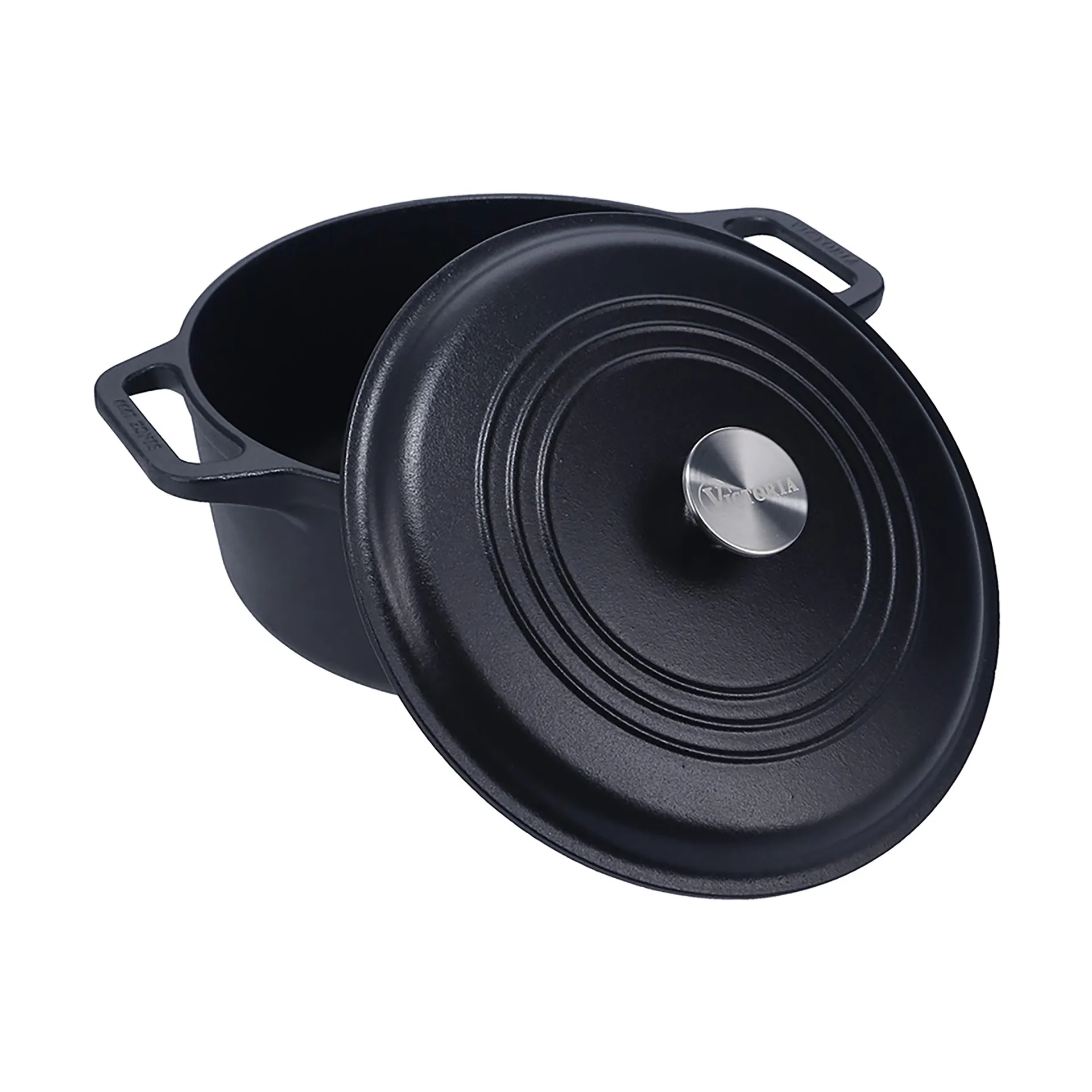 Victoria cast iron pot pre-seasoned, 6.6 L Victoria