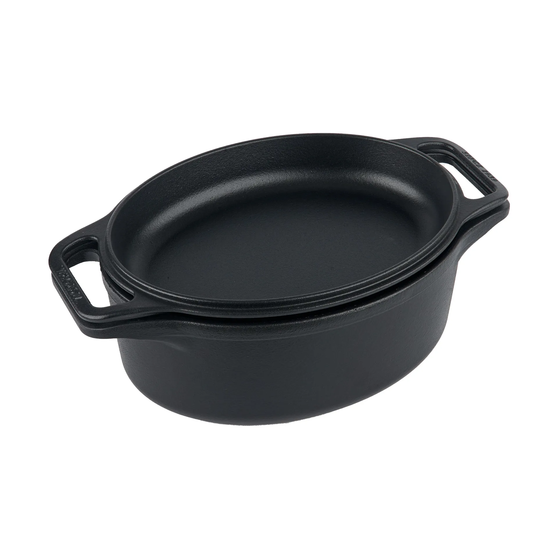 Victoria pot and bread pan cast iron enameled, 2 pieces Victoria