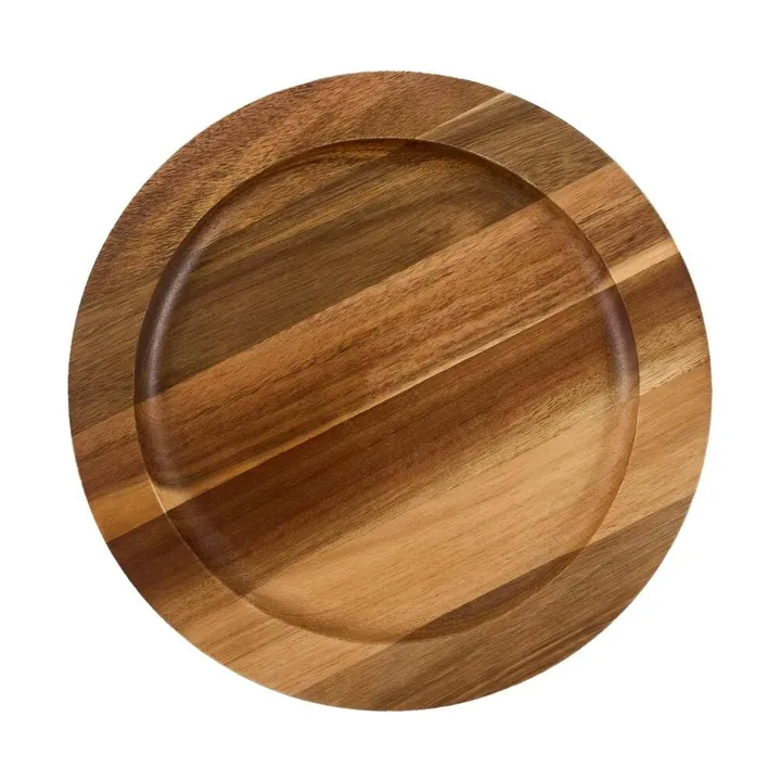 Victoria round wooden trivet acacia - 18x14.5 cm - Victoria