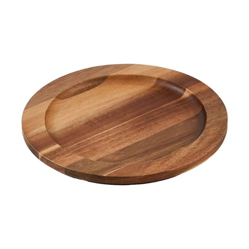 Victoria round wooden trivet acacia, 18x14.5 cm Victoria