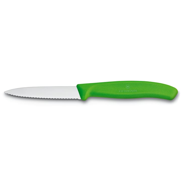 Swiss Classic vegetable-/paring knife serrated 8 cm - Green - Victorinox