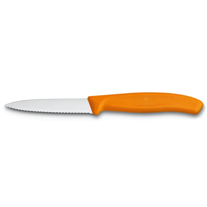Swiss Classic vegetable-/paring knife serrated 8 cm, Orange Victorinox
