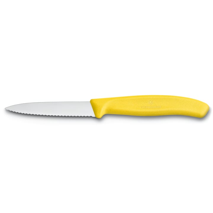 Swiss Classic vegetable-/paring knife serrated 8 cm, Yellow Victorinox
