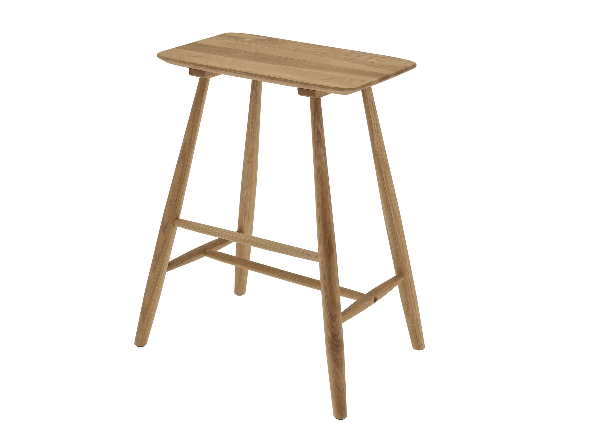Bodo stool high 46.5x28x64 cm, Natural oiled solid oak Villa Collection