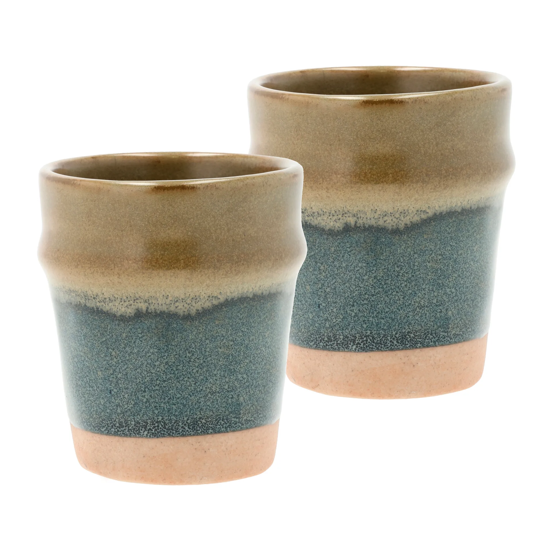 Evig espresso cup 10 cl 2-pack, Blue-brown Villa Collection