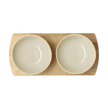 Shoku bamboo tray with 2 bowls - Beige - Villa Collection